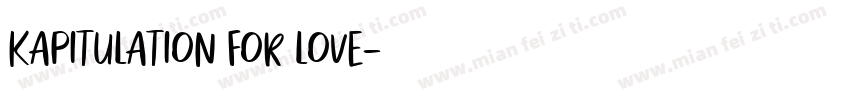 kapitulation for love字体转换